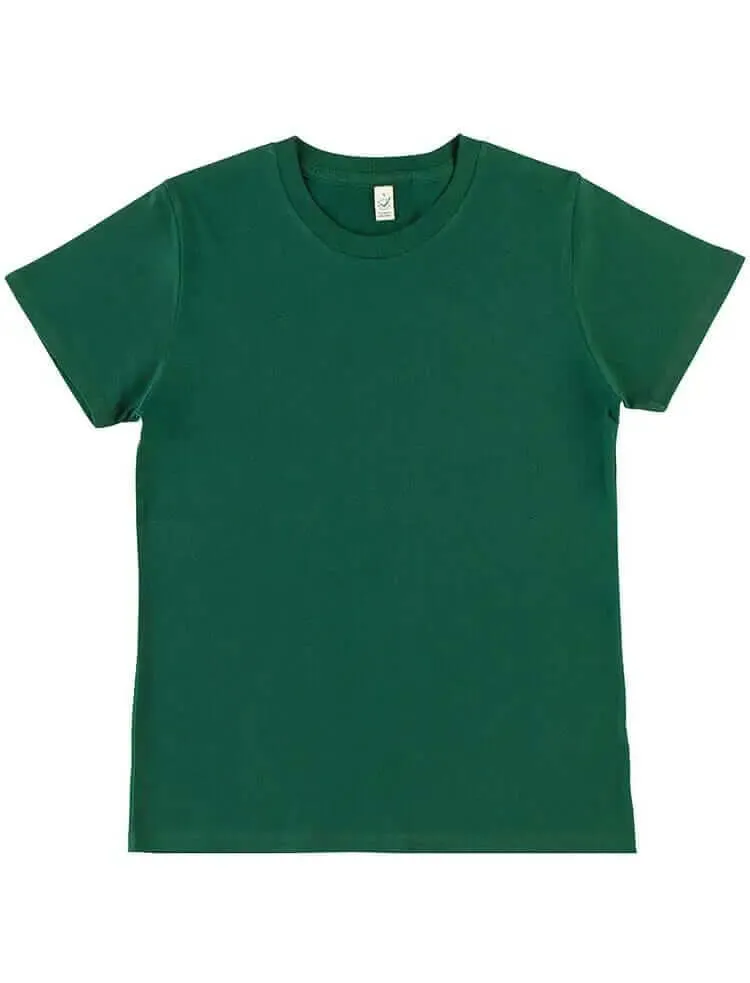 100% Organic cotton t-shirt green bottle by Earth Positive