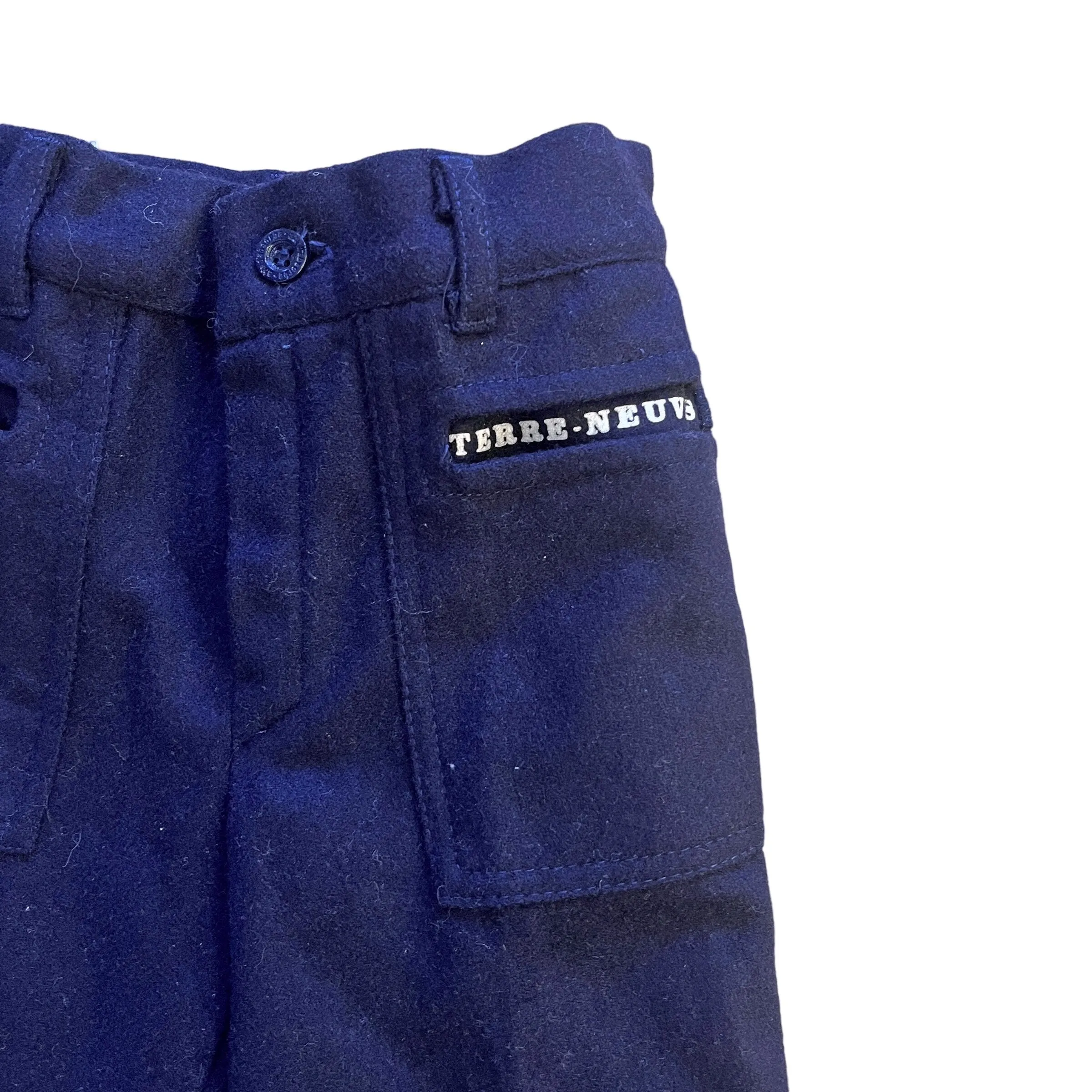 1970s Navy Woool Trousers 4-5Y