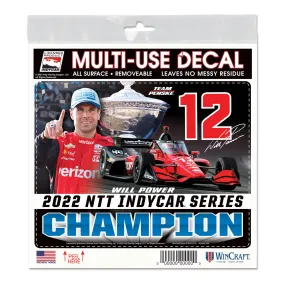 2022 NTT INDYCAR SERIES Will Power Champion Decal