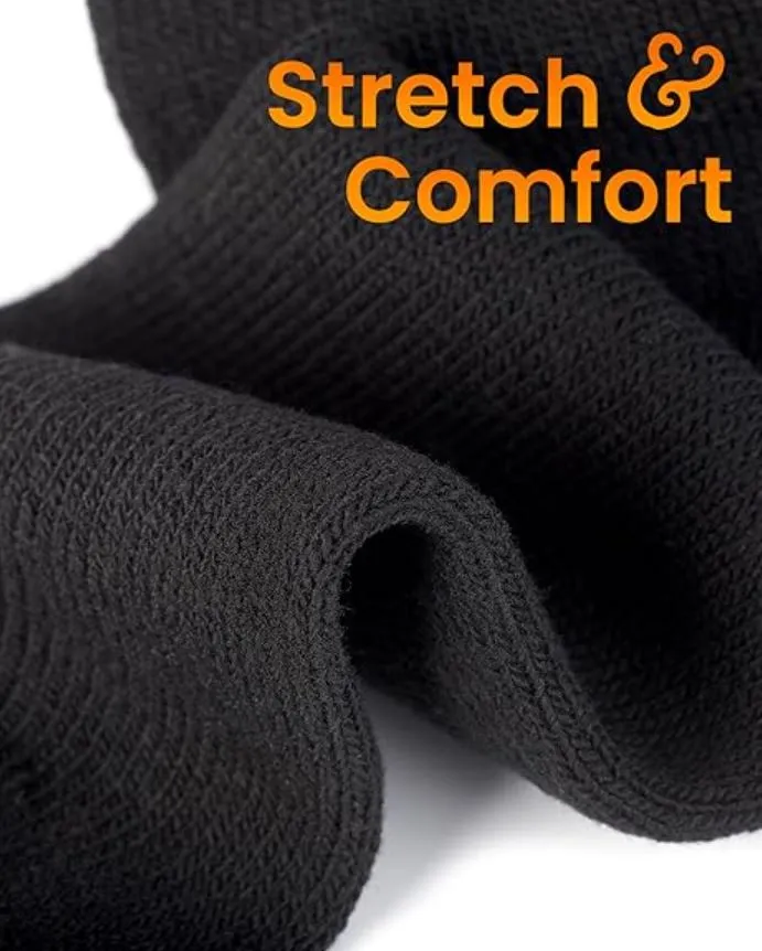 6 Pairs X Mens Heavy Duty Thermal Cotton Work Thick Winter Heated Crew Socks