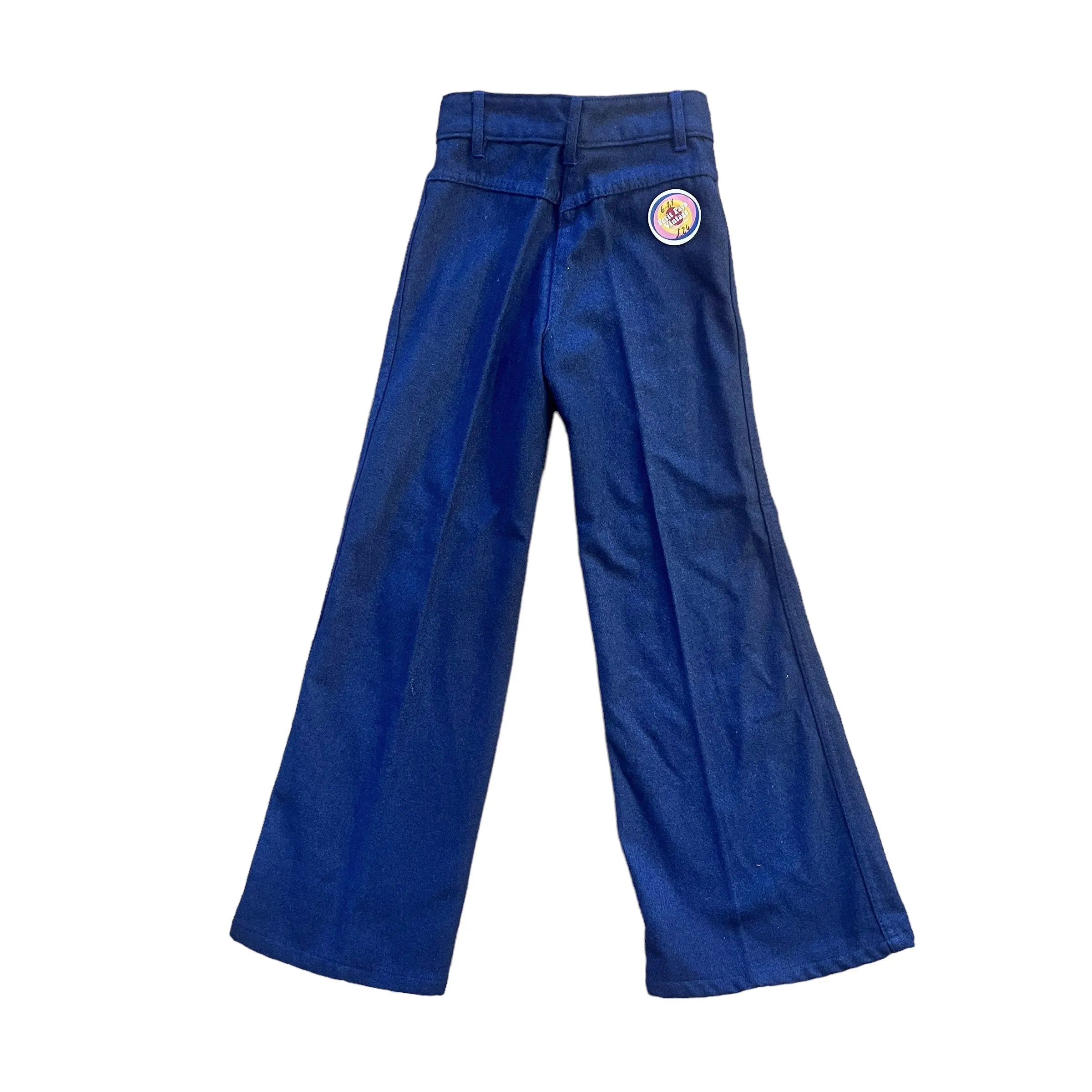 60s Navy Wide Leg Trousers /  6-8Y