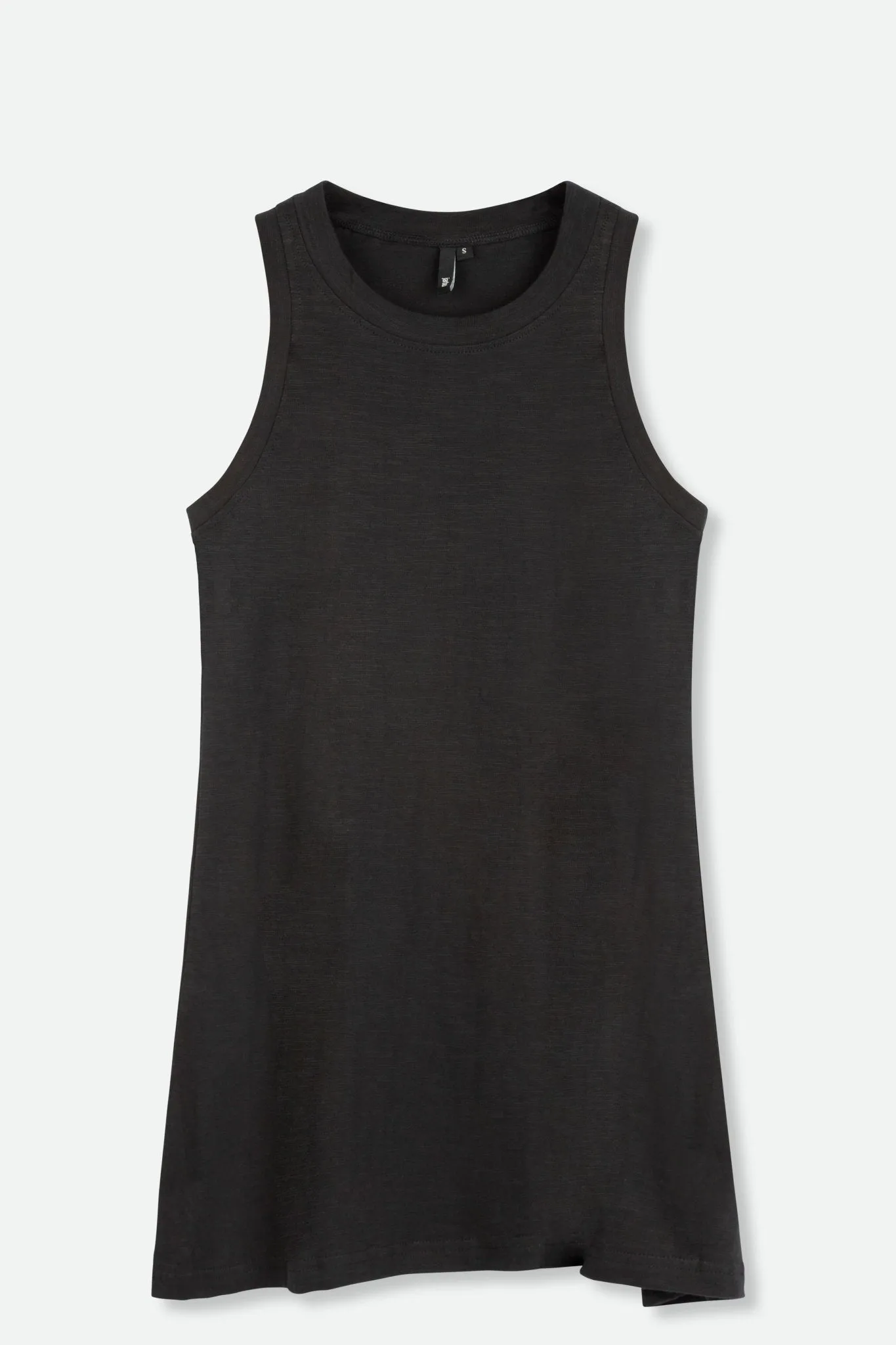 A-LINE SLEEVELESS CREW IN SLUB COTTON