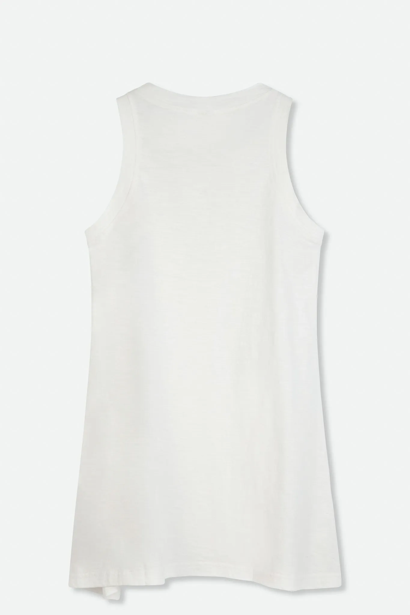 A-LINE SLEEVELESS CREW IN SLUB COTTON