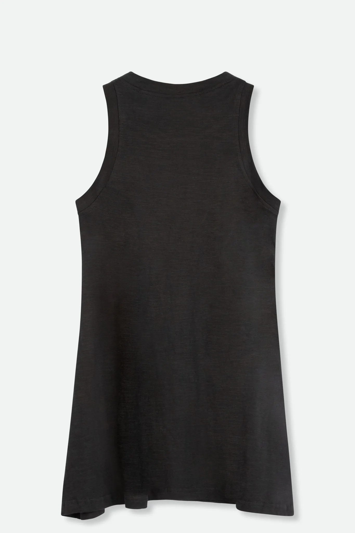 A-LINE SLEEVELESS CREW IN SLUB COTTON