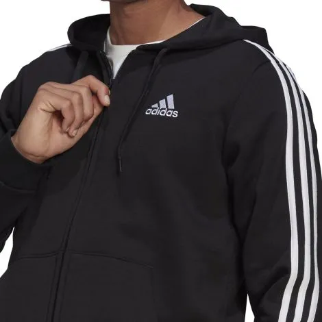 Stylish Black and White adidas Essentials Fleece Full-Zip Hoodies