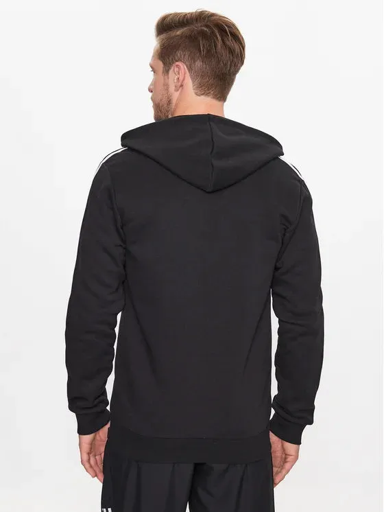 Stylish Black and White adidas Essentials Fleece Full-Zip Hoodies