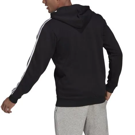 Stylish Black and White adidas Essentials Fleece Full-Zip Hoodies