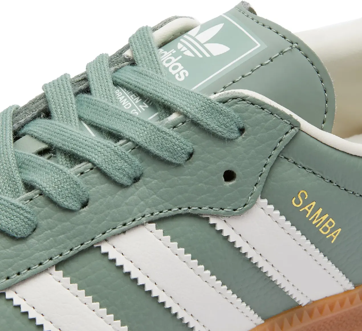 Womens Adidas Samba OG Sneakers in Stylish Silver and Green