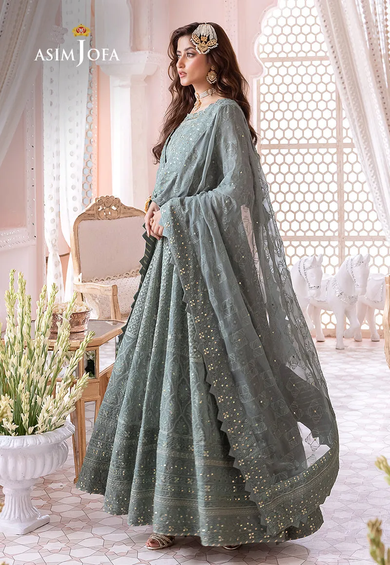 AJCC-07 DESIGNERS STITCHED EMBROIDERED CHIFFON 3 PCS