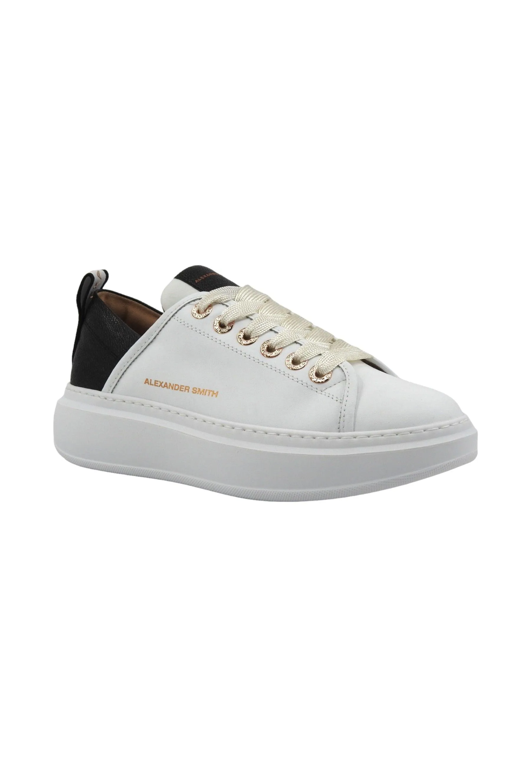 ALEXANDER SMITH Wembley Sneaker Donna White Black WYW0493