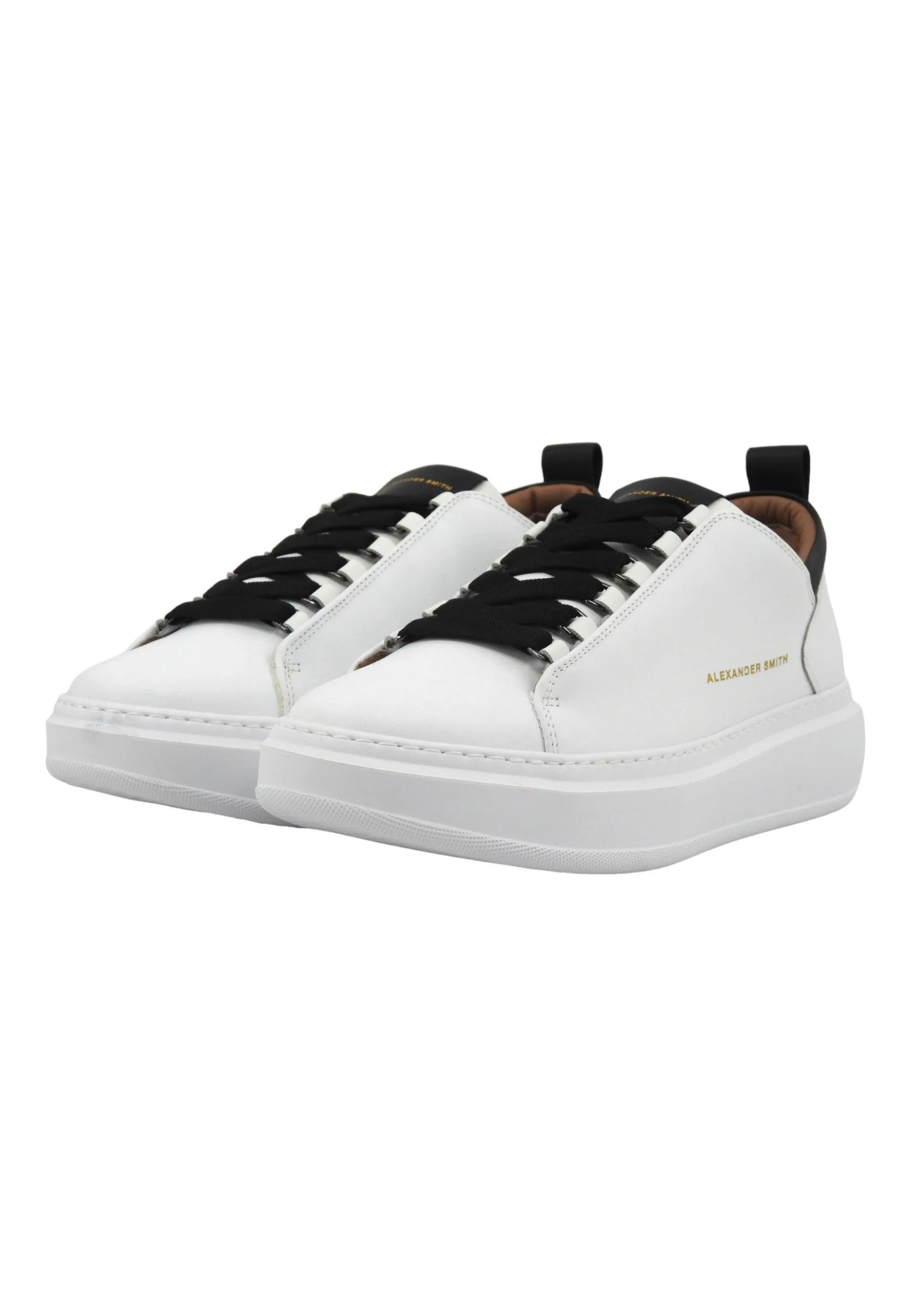 ALEXANDER SMITH Wembley Sneaker Uomo White Black WYM2260