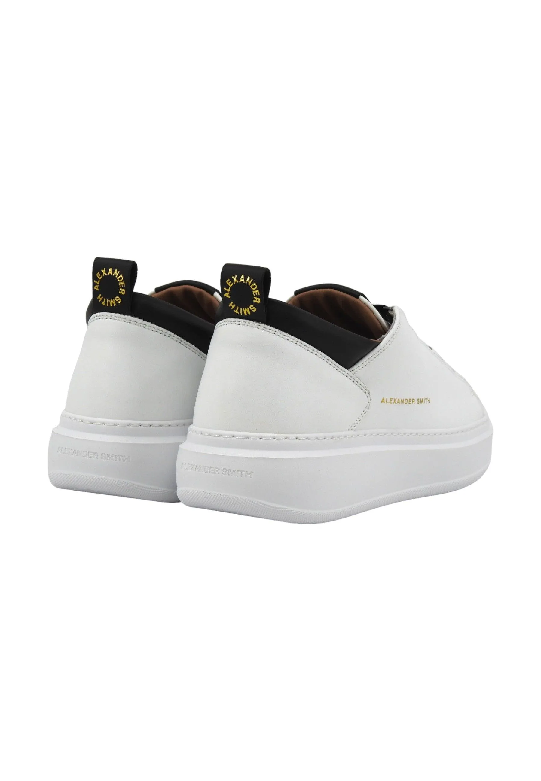 ALEXANDER SMITH Wembley Sneaker Uomo White Black WYM2260