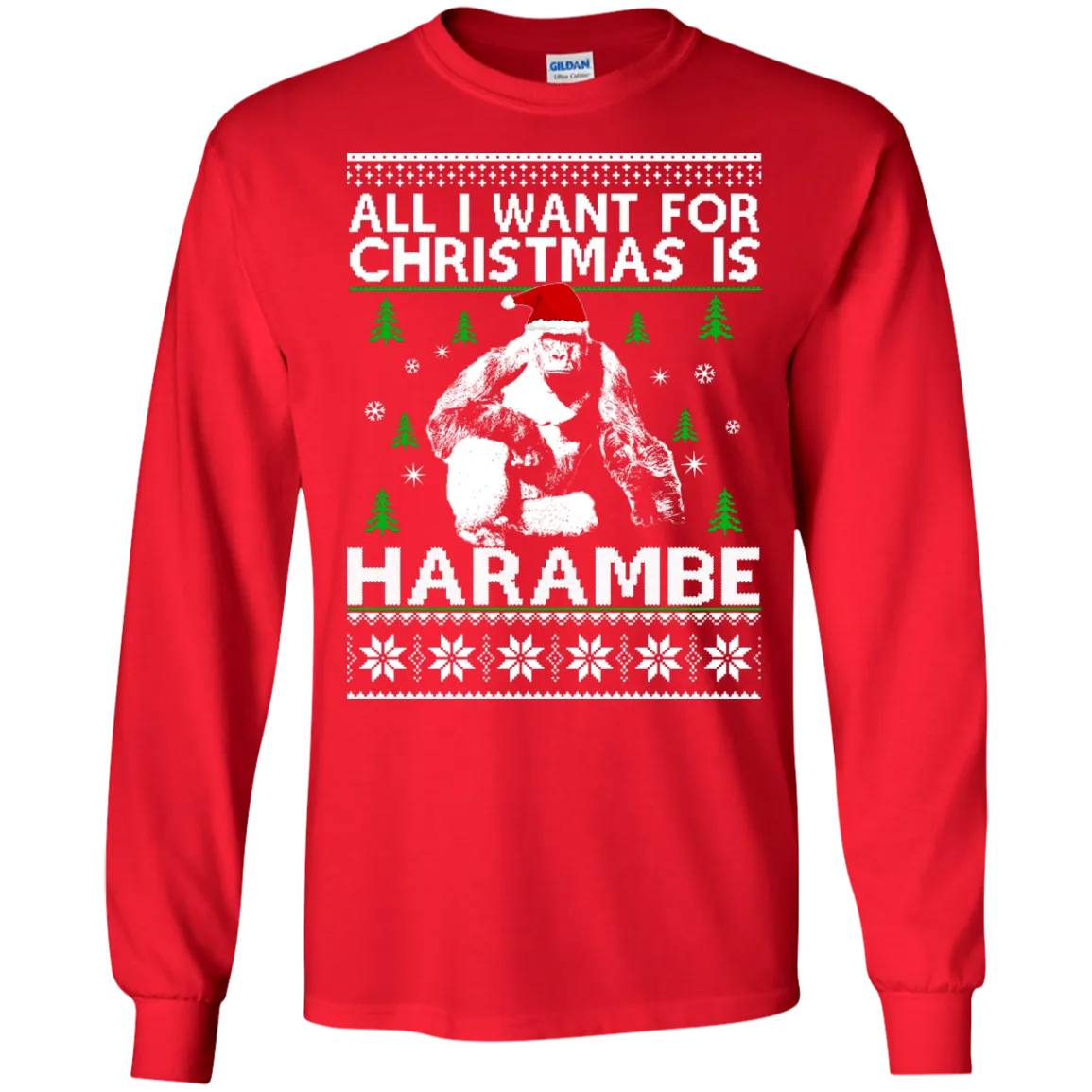 All I Want For Christmas Is Harambe Sweater, Shirt, Hoodie