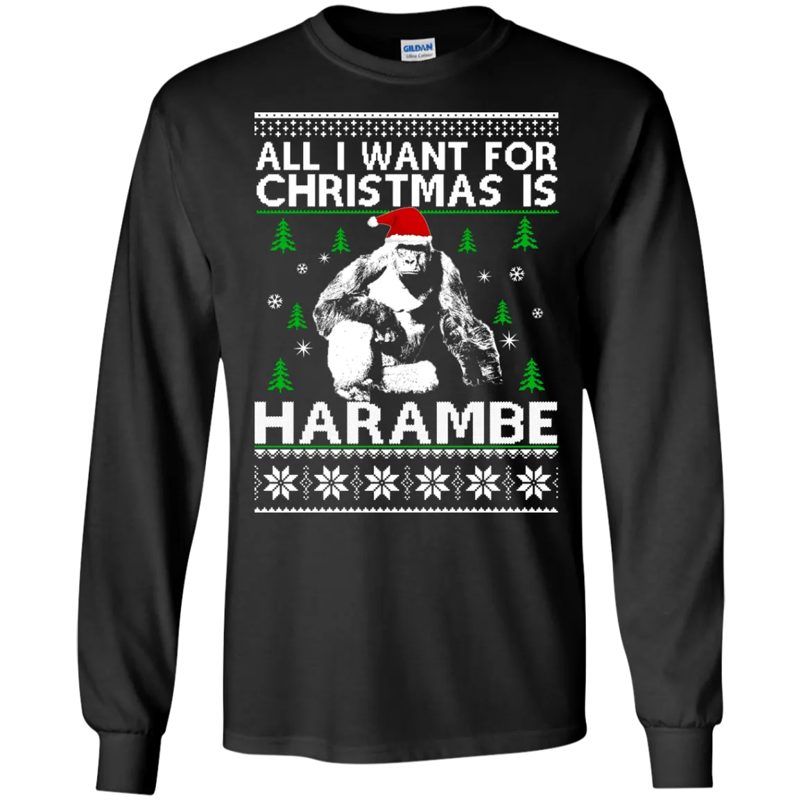 All I Want For Christmas Is Harambe Sweater, Shirt, Hoodie