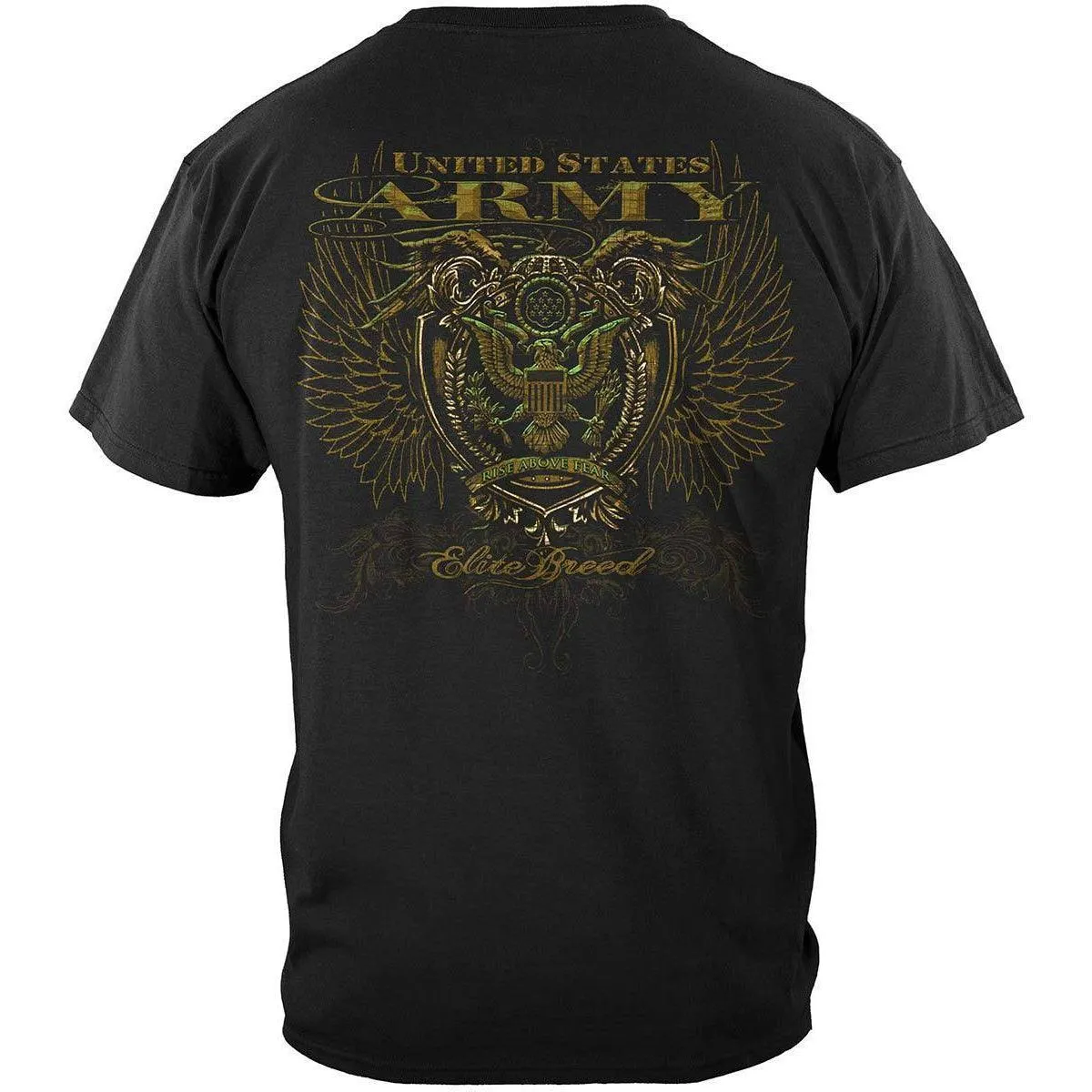 Army Crest Elite Breed Rise Above Fear Premium T-Shirt