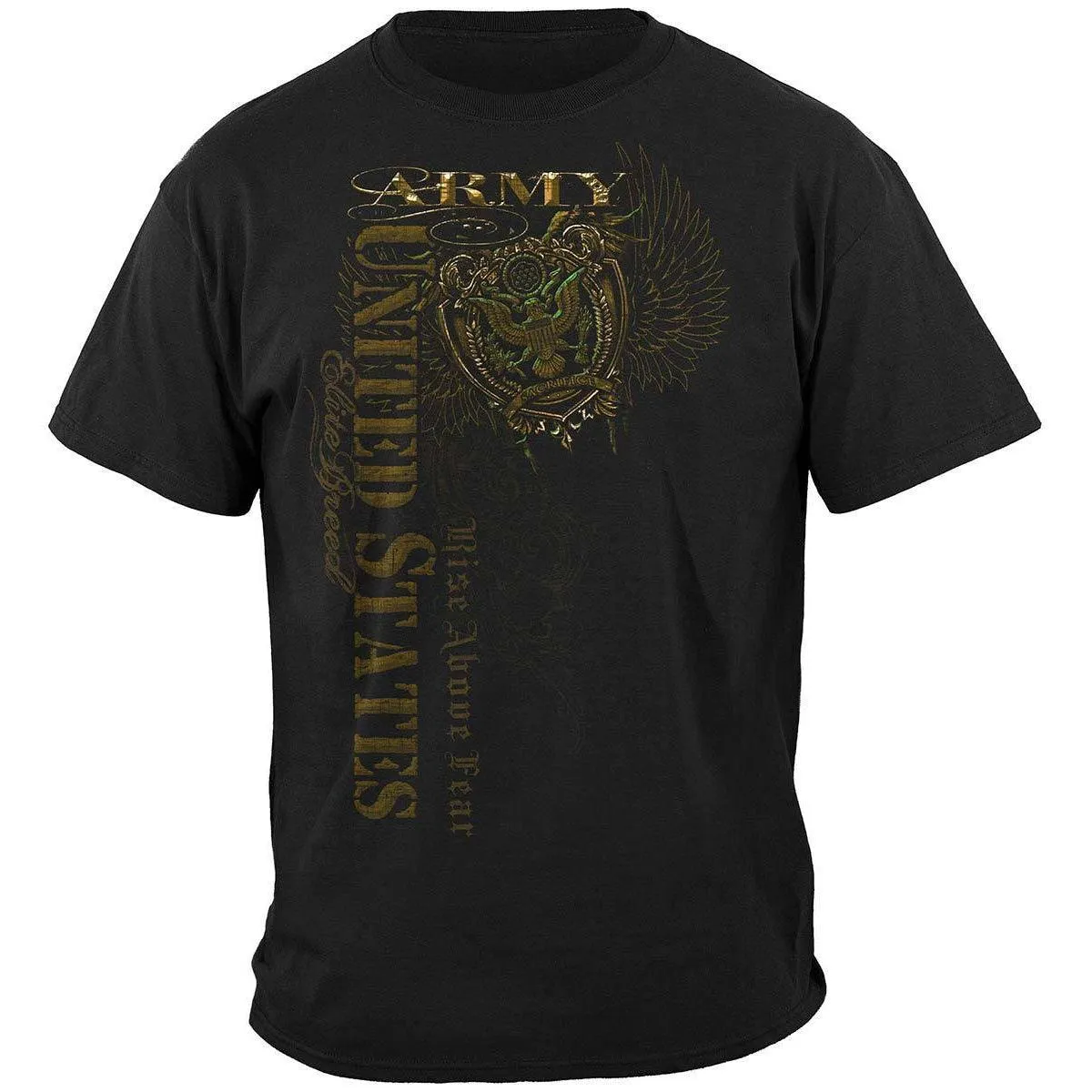 Army Crest Elite Breed Rise Above Fear Premium T-Shirt