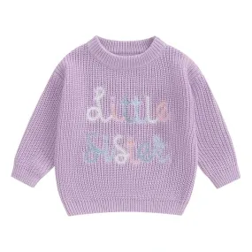 Baby Girls Deluxe Sweater - LITTLE SISTER