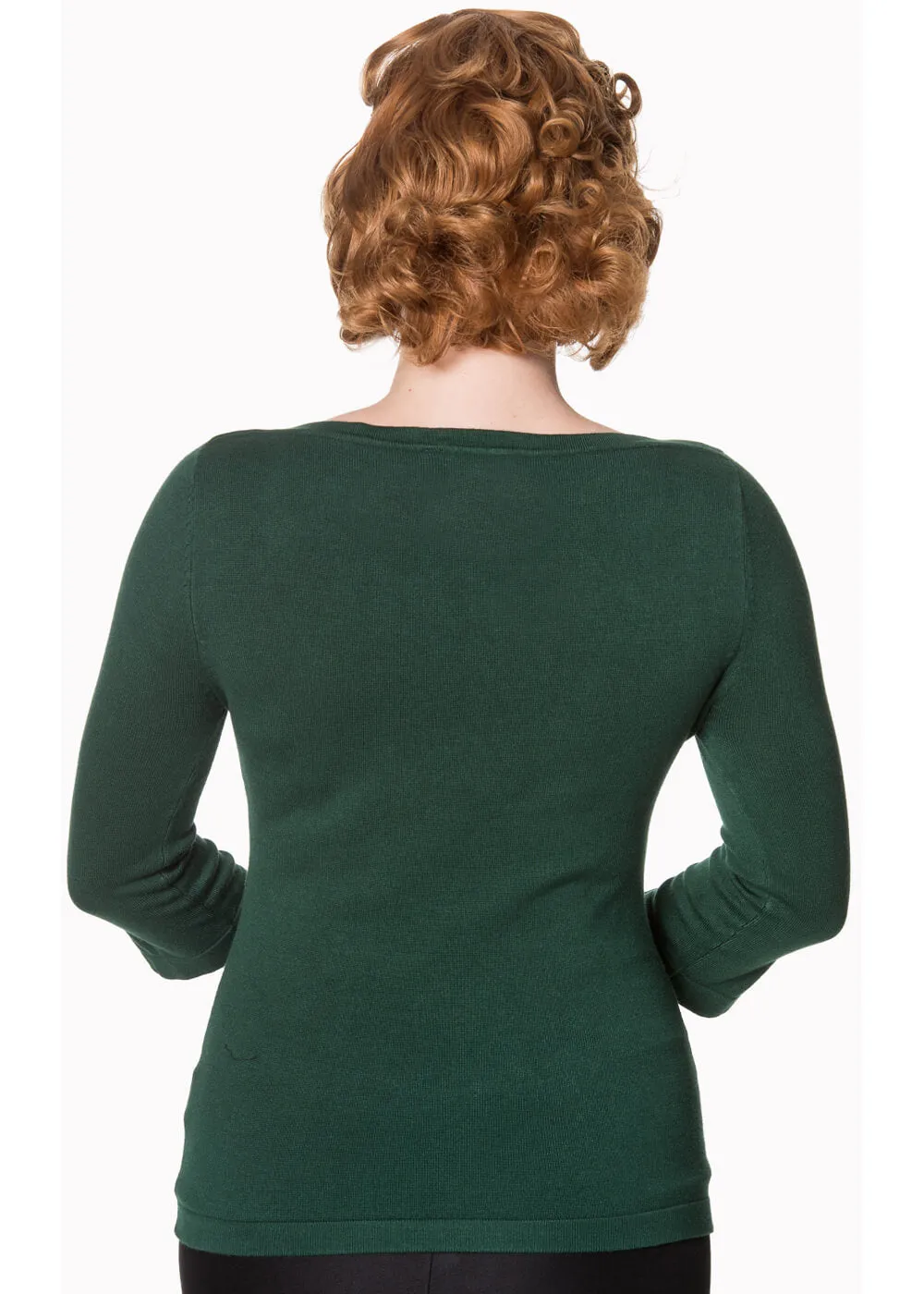 Banned Addicted 50's Jumper Forest Green