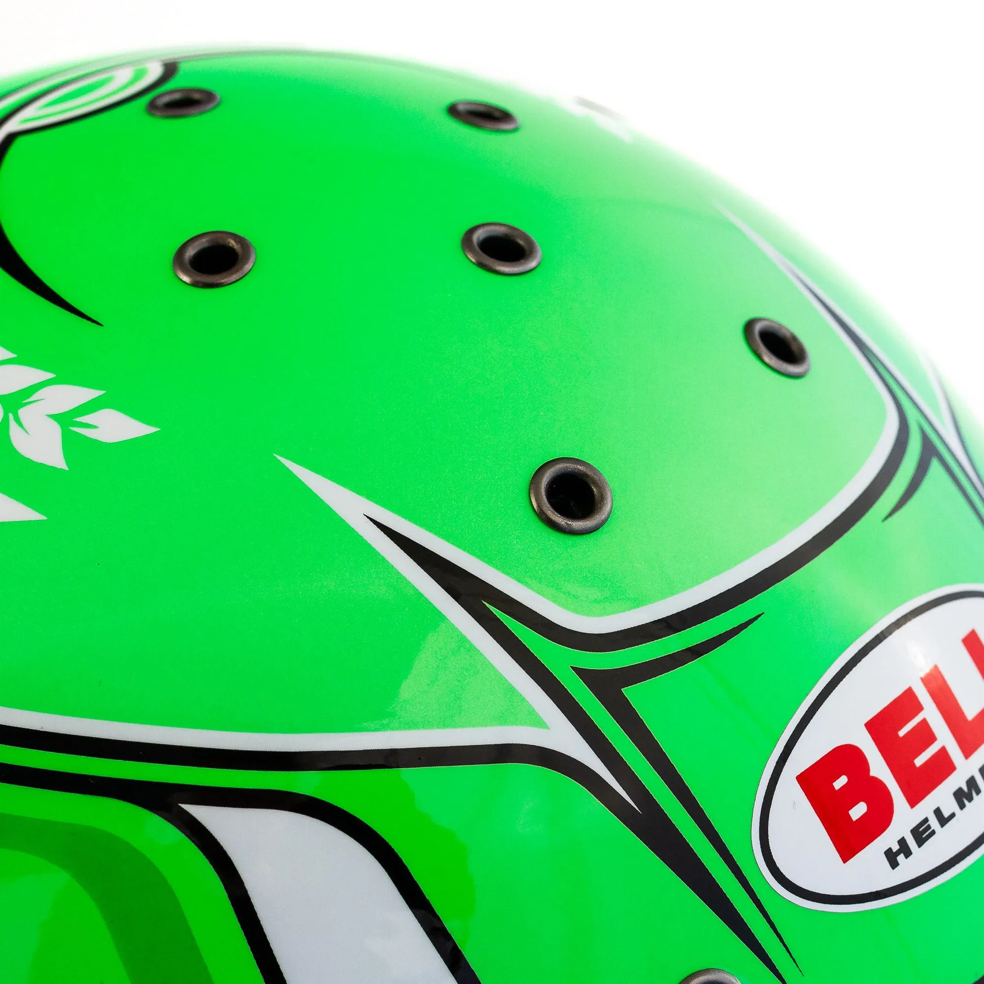 Bell KC7-CMR Champion Green Kart Helmet  FREE Fleece Helmet Bag