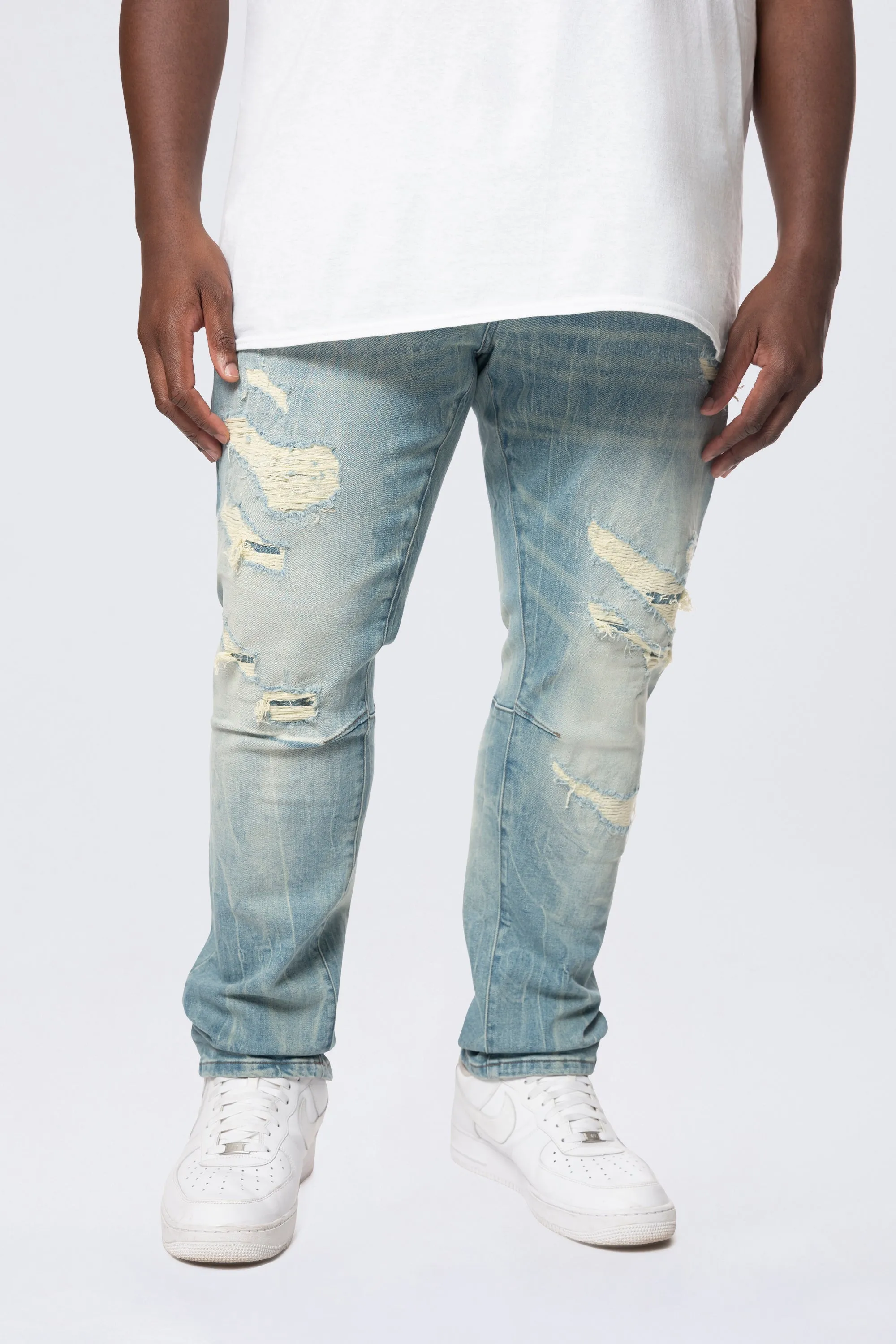 Big and Tall - Vintage Washed Jeans - Adonis Blue