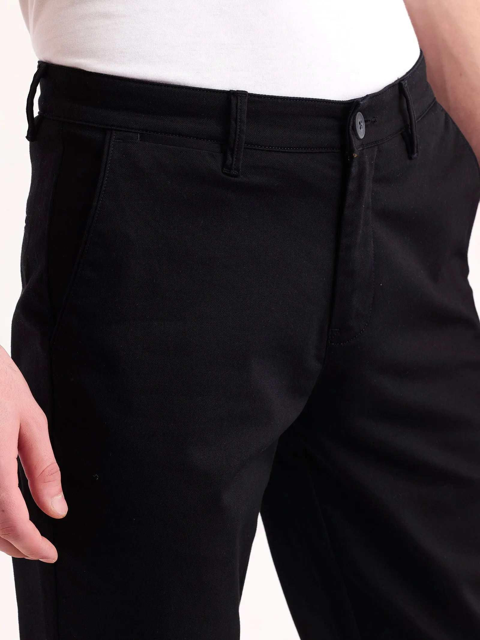 Black Stretch Slim Fit Trouser