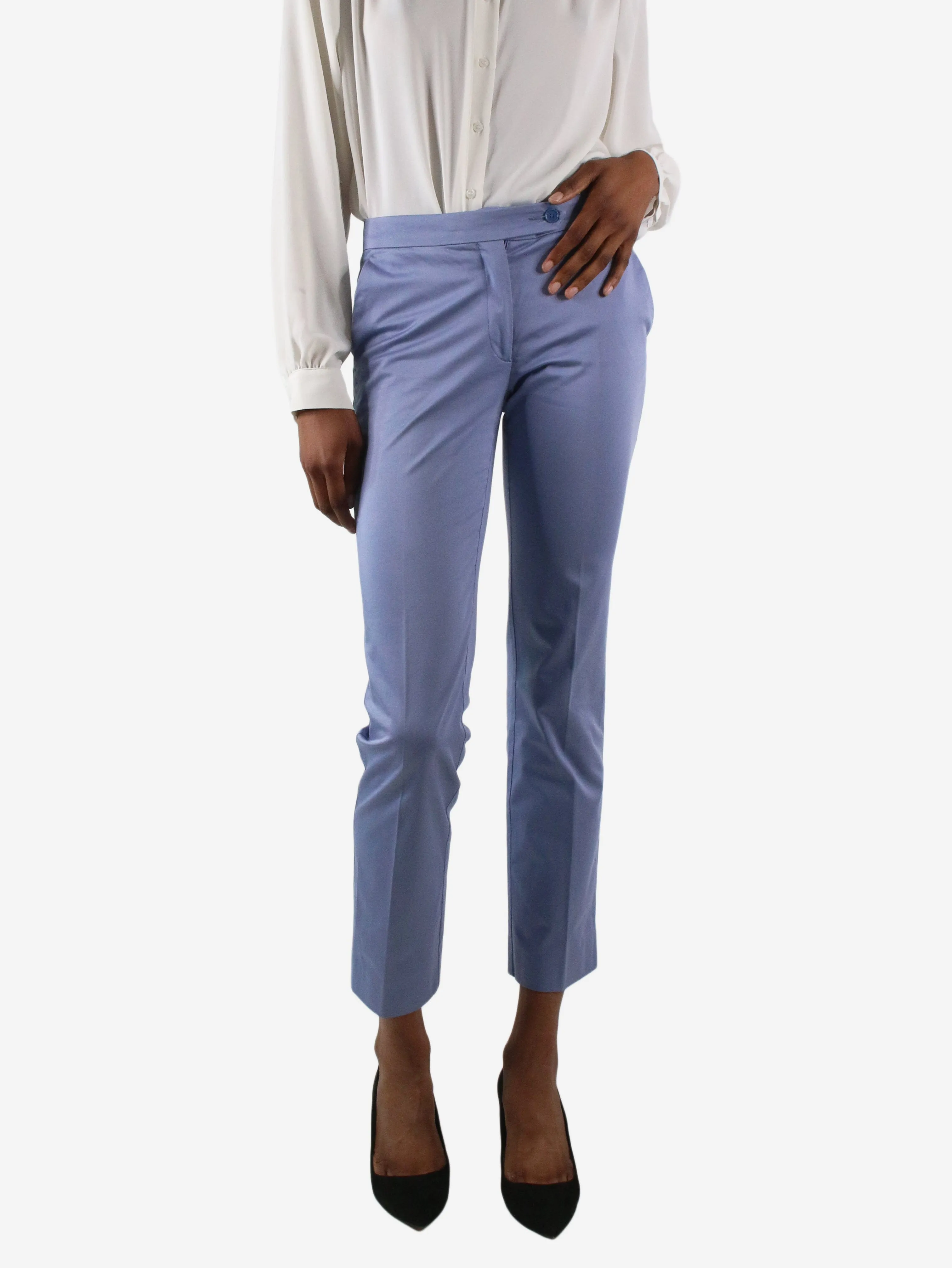 Blue low-waisted tailored trousers - size IT 38