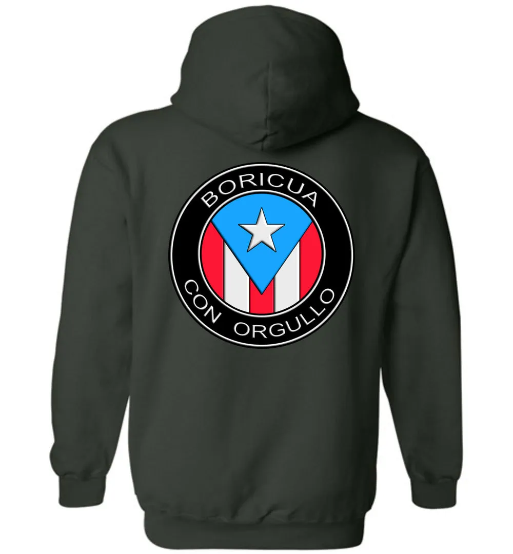 Boricua Con Orgullo (Back Images) Hoodie (Youth-5XL)