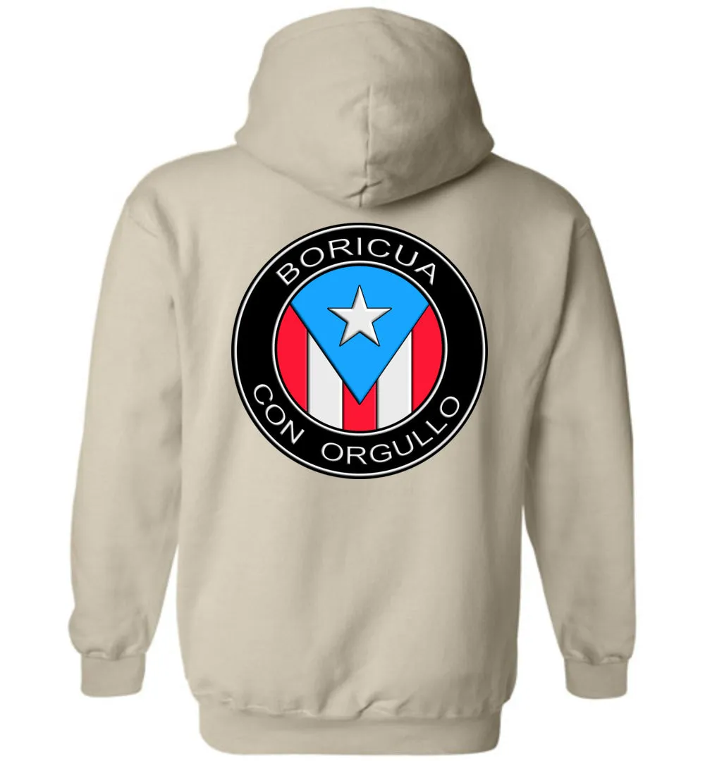 Boricua Con Orgullo (Back Images) Hoodie (Youth-5XL)