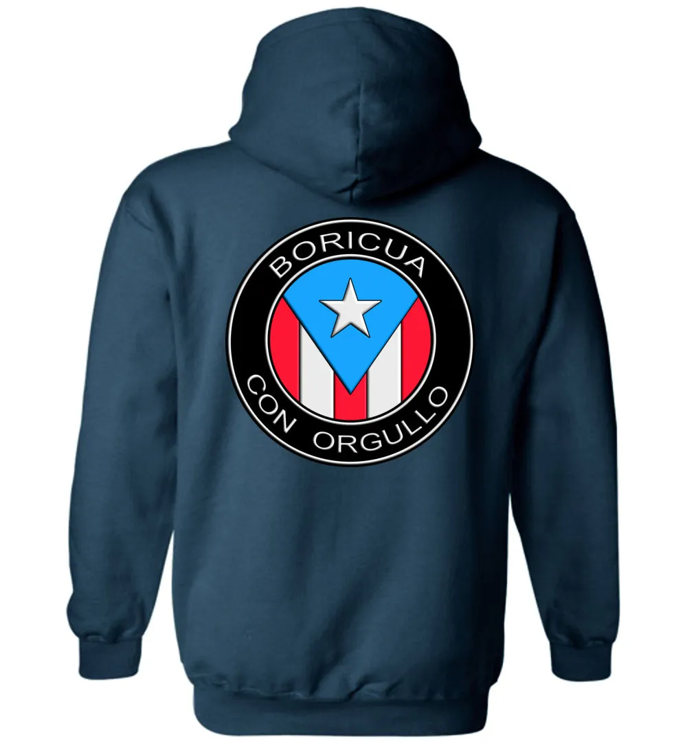 Boricua Con Orgullo (Back Images) Hoodie (Youth-5XL)