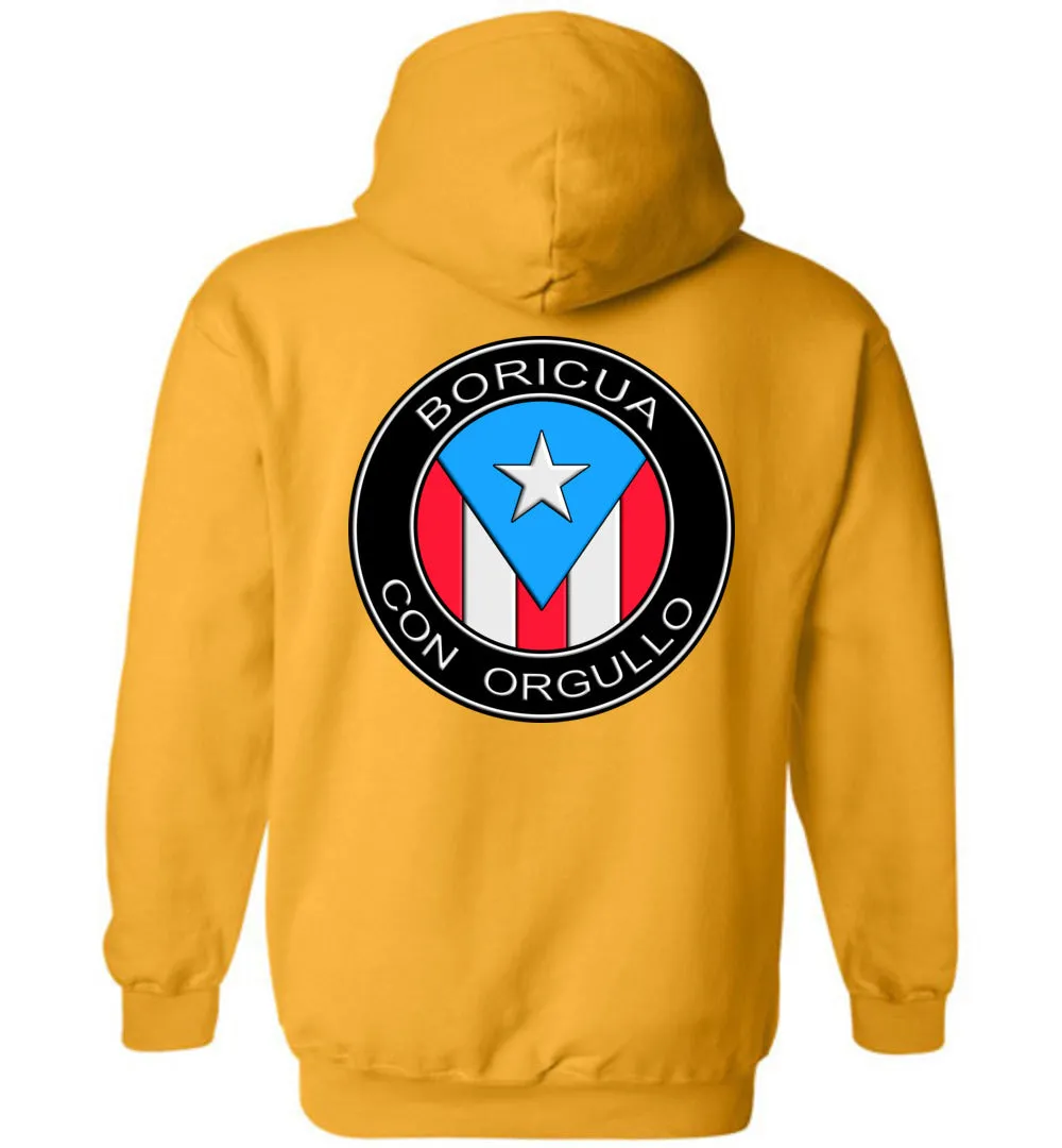 Boricua Con Orgullo (Back Images) Hoodie (Youth-5XL)