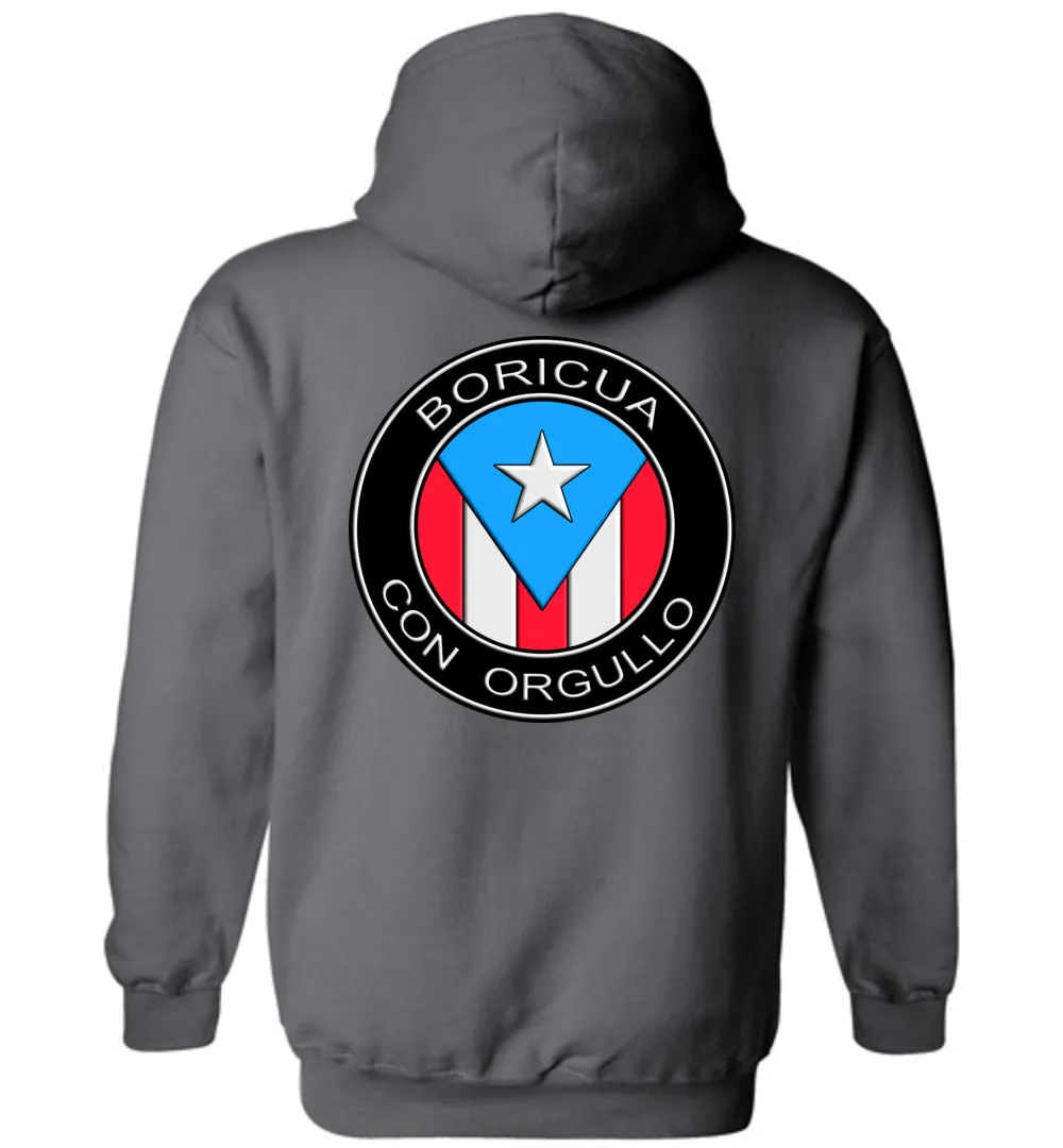 Boricua Con Orgullo (Back Images) Hoodie (Youth-5XL)