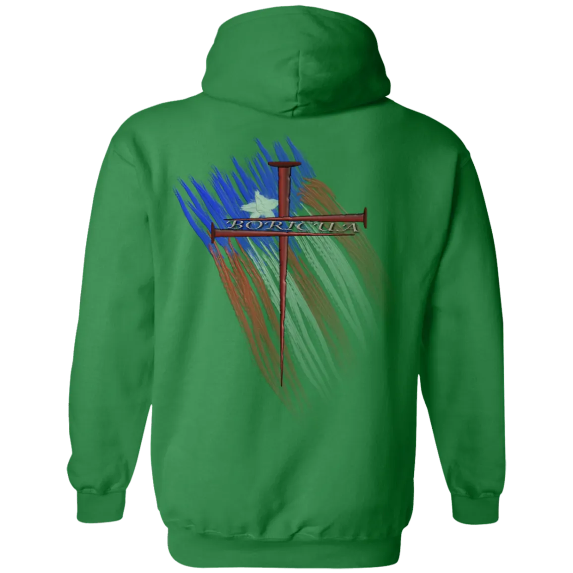 Boricua Cross Hoodie 8 oz.