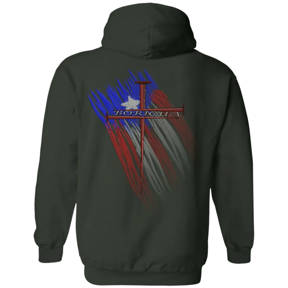 Boricua Cross Hoodie 8 oz.