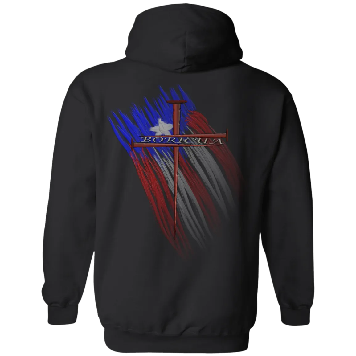 Boricua Cross Hoodie 8 oz.