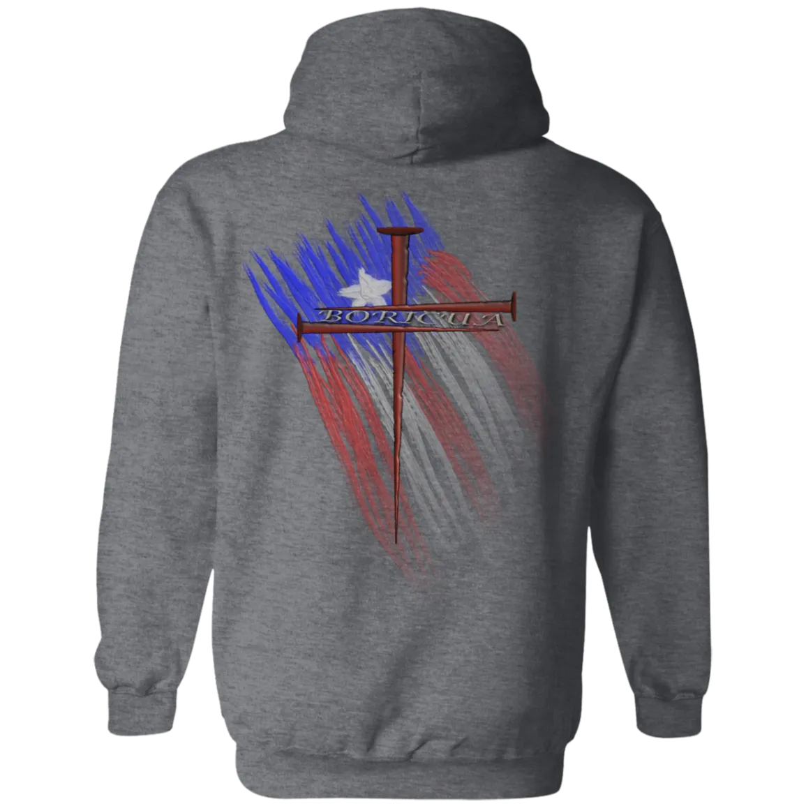 Boricua Cross Hoodie 8 oz.