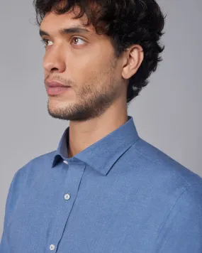 Brushed Twill Shirt - Blue