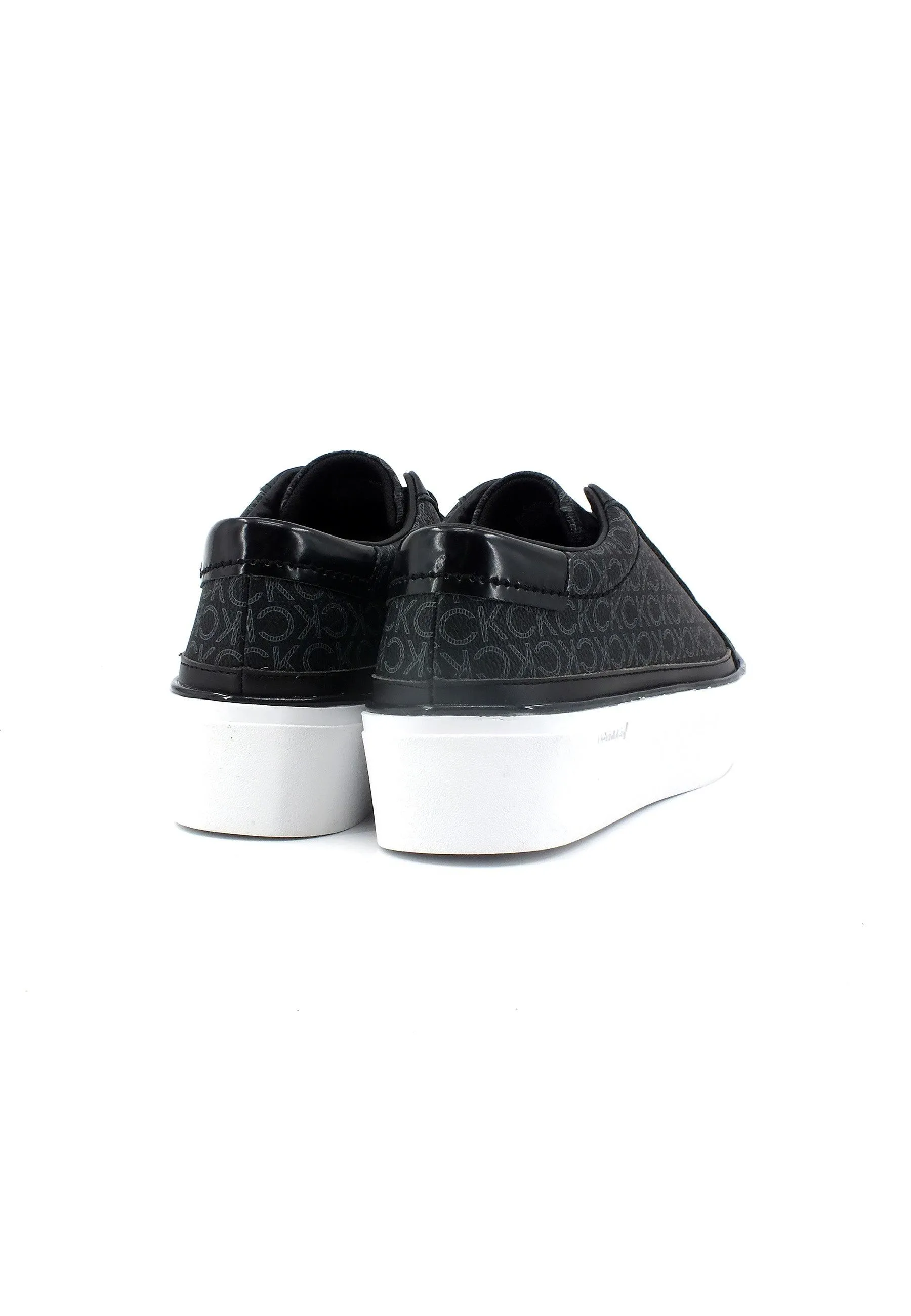 CALVIN KLEIN Flatform Cupsole Sneaker Donna Monogram Black HW0HW01420