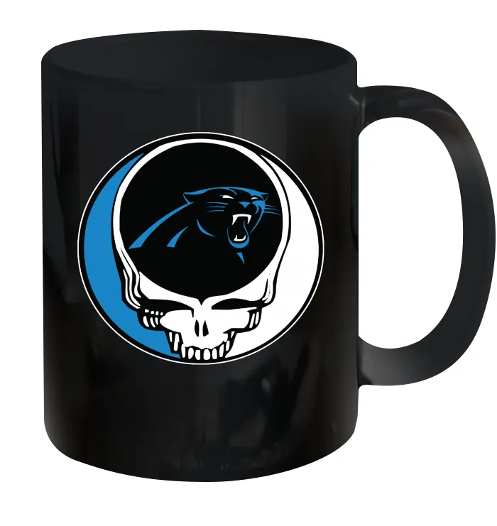 Carolina Panthers Grateful Dead Steal Your Face NFL Football Ceramic Mug 11oz