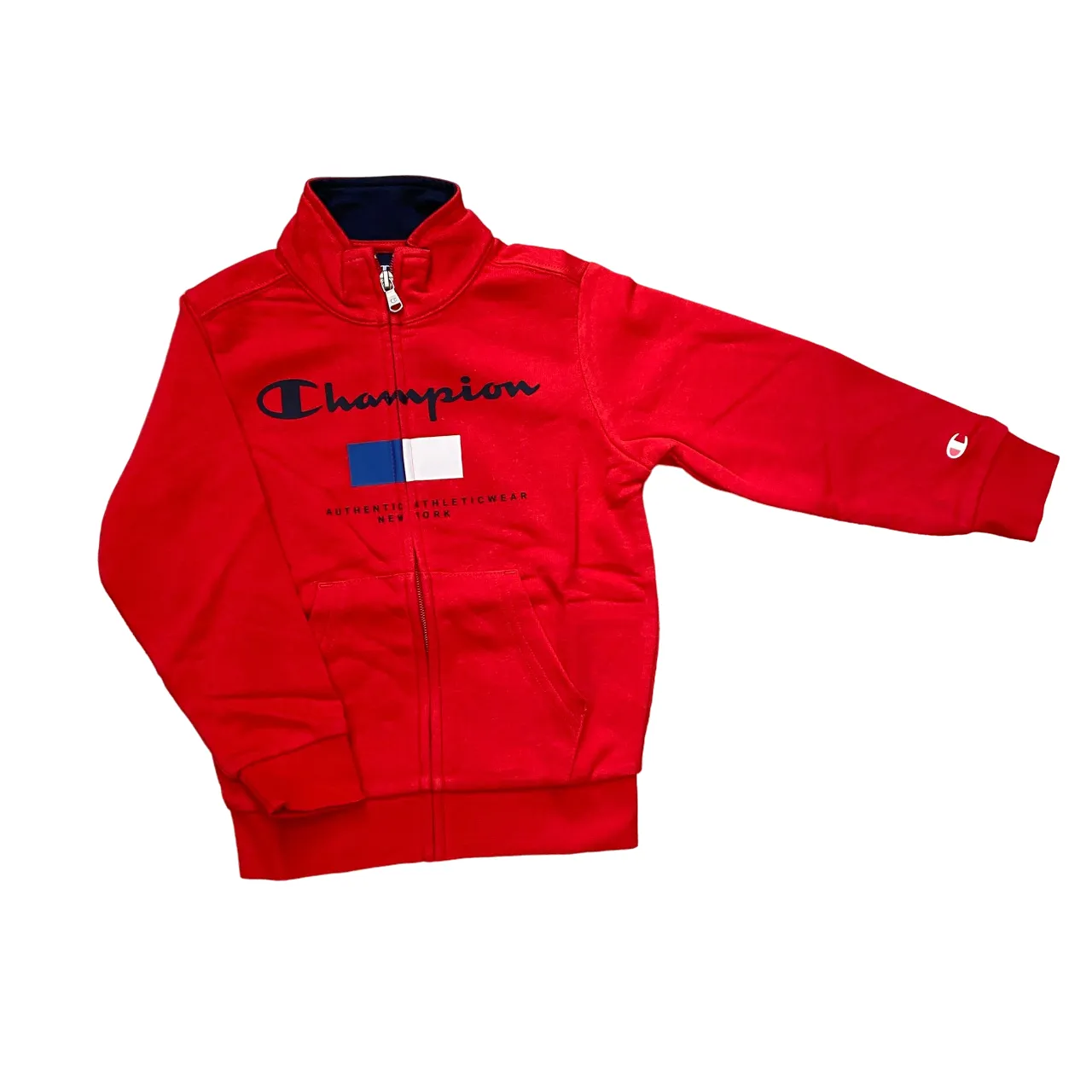 Champion boy's cotton sports tracksuit with full zip 306703 RS011 red blue