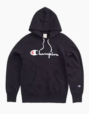 Champion Europe Script Logo Reverse Weave Hoodie Black