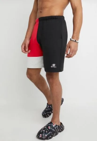 CHAMPION - Men - Blocked Fleece Short - Black/Red/White