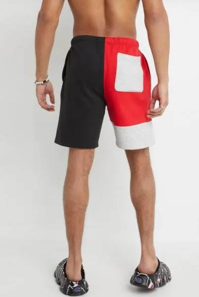 CHAMPION - Men - Blocked Fleece Short - Black/Red/White