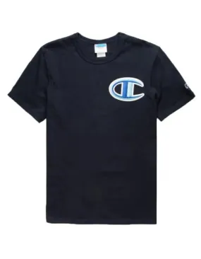 CHAMPION - Men - Floss Stitch C Tee - Navy