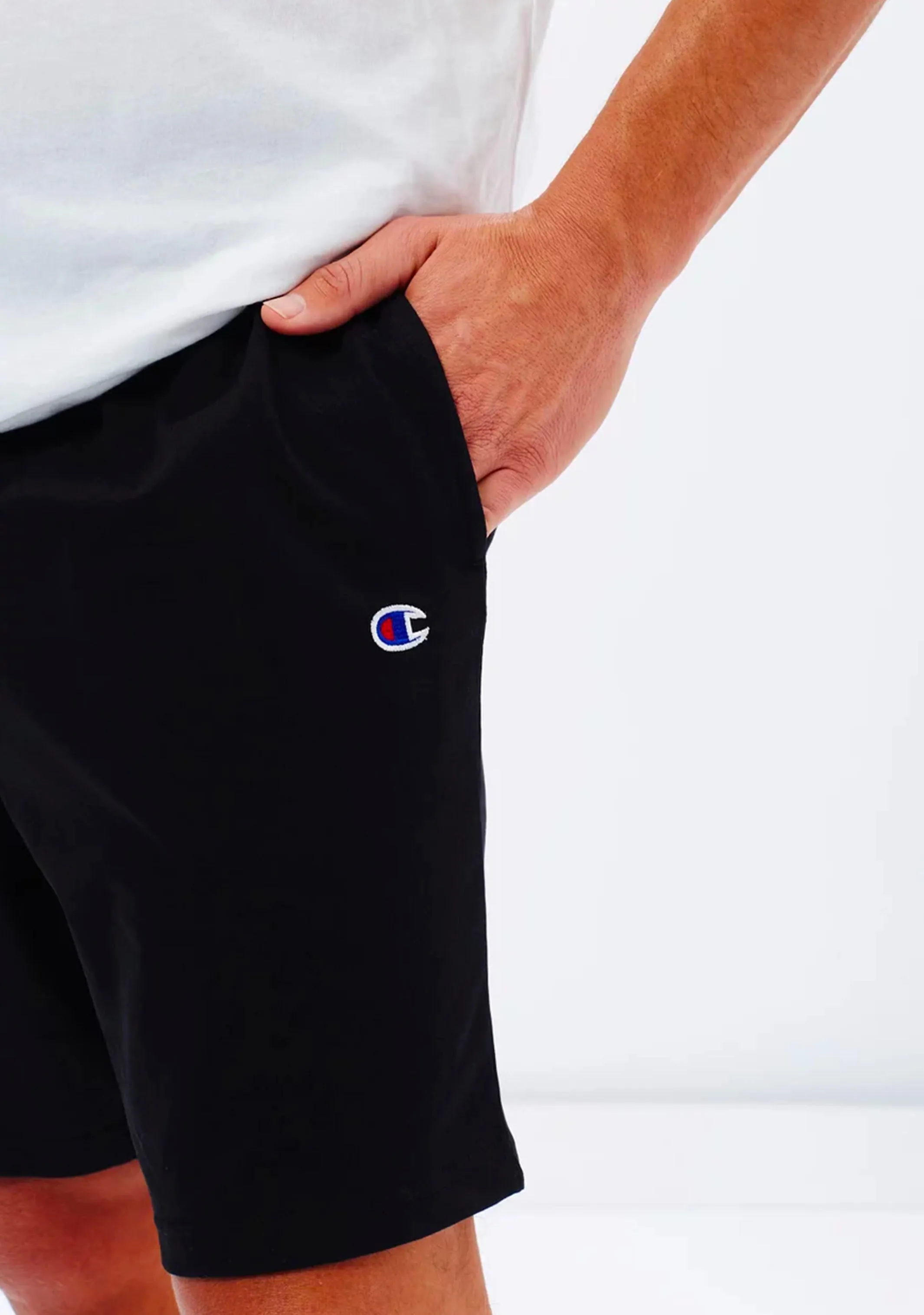 Champion Mens C Logo Jersey Short Black <br> A1374H BLK