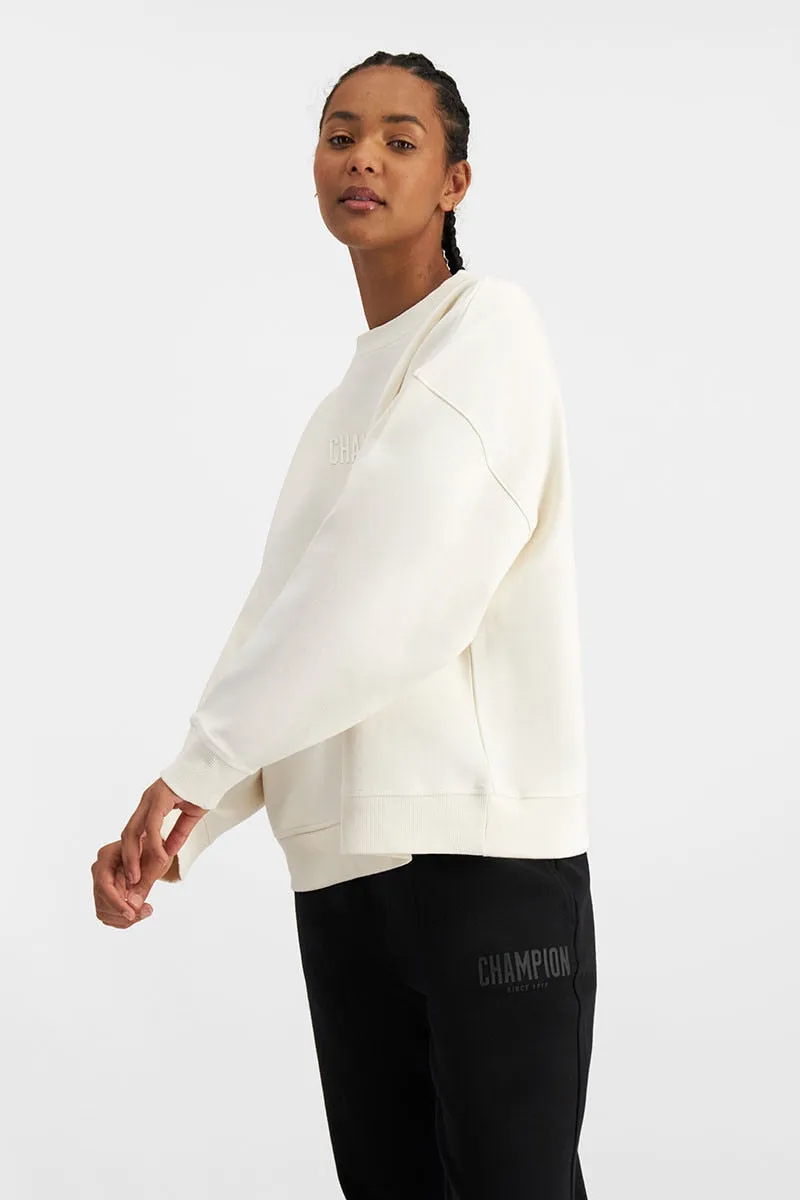 CHAMPION WOMEN'S ROCHESTER WHITE SWEATSHIRT