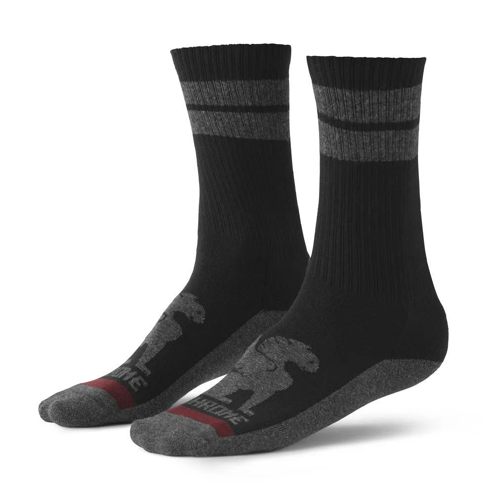 Chrome Larkin Crew Black/Grey Stripe Sock