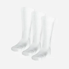 CLASSIC CREW SOCK: WHITE 3 PACK