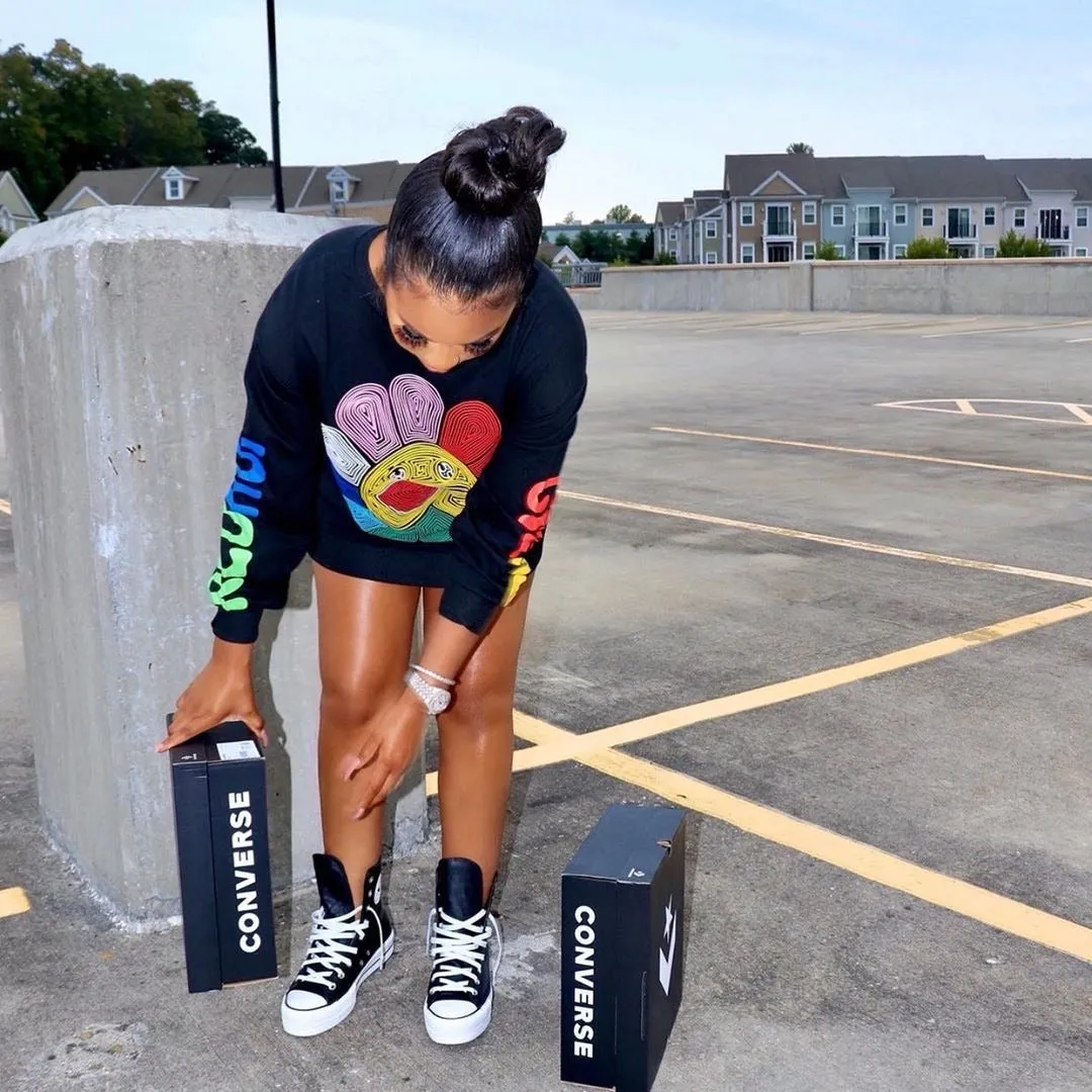 Colorful Crewneck (Black)