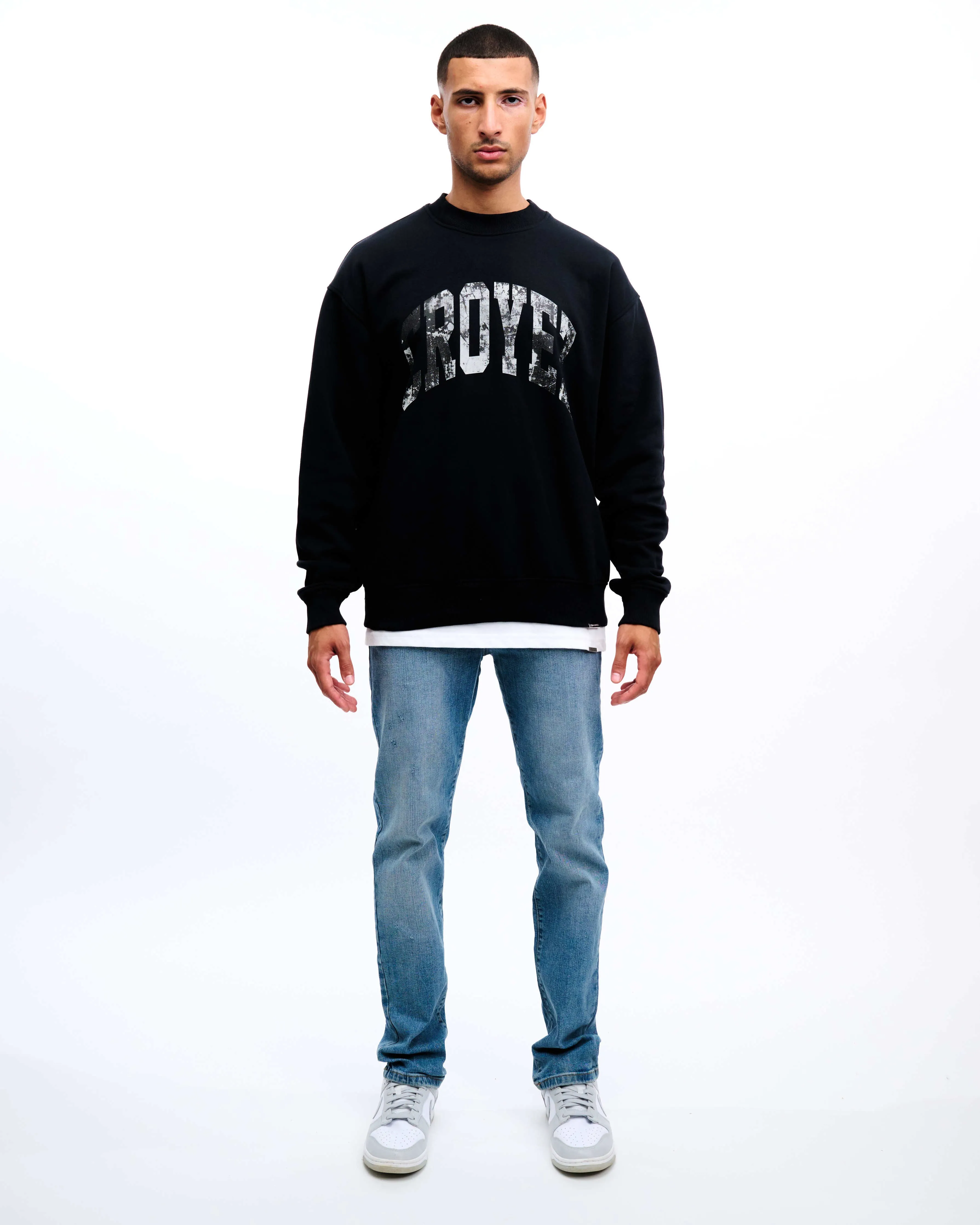 CROYEZ BLACK OIL SWEATER - BLACK