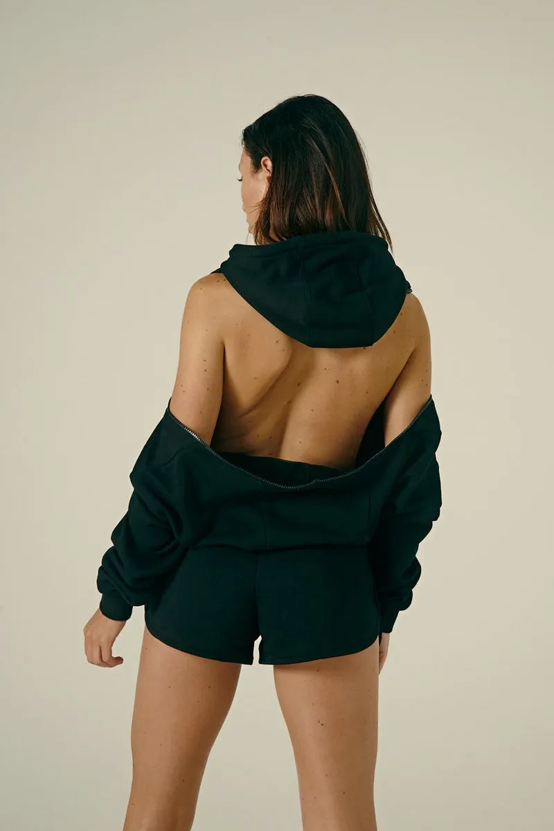 CXIX Droptop Zip Hoodie  - Black